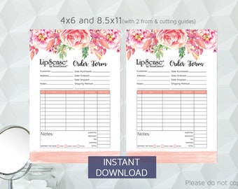 Lipsense order form | Etsy