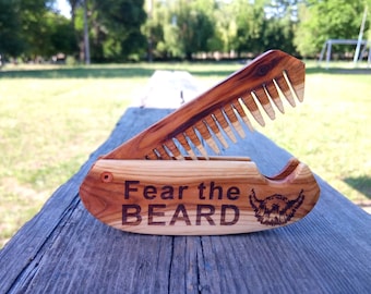 Mens gift for boyfriend Husband gift for brother Best friend gift Beard care Grandpa gift Beard grooming Wooden beard comb Moustache comb