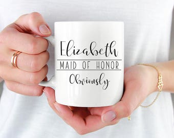 Maid Of Honor Mug, Maid Of Honor Gift, Wedding Party, Wedding Party Gift, Wedding Party Announcement, Bridal Party, Bridal Party Gifts, Mug