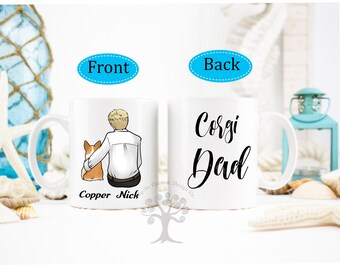 Personalized Corgi Mug, Corgi Mug, Corgi Gifts, Corgi Dad Gift, Crazy Corgi Man, Crazy Corgi Man Mug, Corgi Parent Gift, Custom Dog Dad