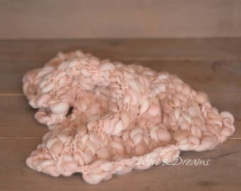 RTS Powder Handspun Blanket Newborn Photography Prop