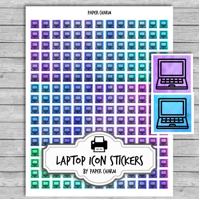 sale laptop icon stickers printable computer icon stickers