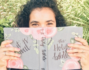 Hand Painted Crossway Bible Journal