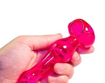 Glass Smoking Pipe, Ping Glass Pipes, Girly Pipe handcrafted collectible gift