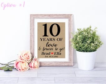 10 Year Wedding Anniversary / 10 Year Anniversary Gifts For Men / 10 Year Wedding Gifts / Anniversary Gifts For Women / Anniversary Gifts