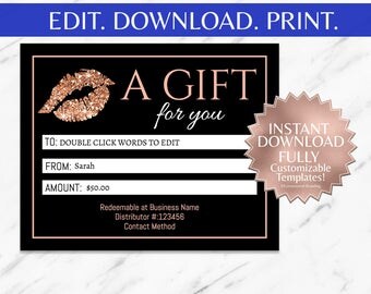 Lipsense Gift Certificate Lipsense Instant Download