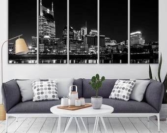 Nashville Wall Art nashville skyline | etsy Nashville Wall Art nashville skyline | etsy