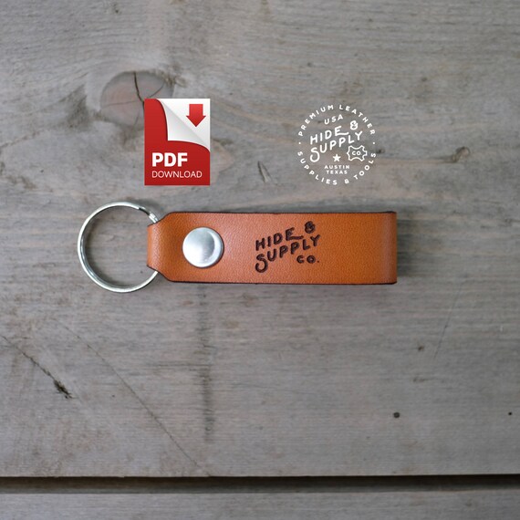 Keychain Key Ring Fob Holder Template Pattern Guide PDF