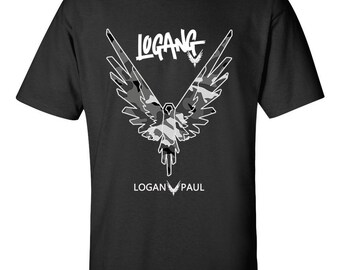 NEW Logan Paul Bird Logo Logang Grey Camo Design Unique Custom For T-shirt Gildan Men's & Women's S M L XL 2XL 3XL Clothing Tshirt T Shirt