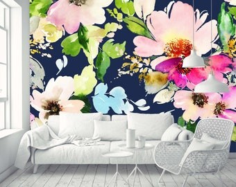 Floral mural | Etsy