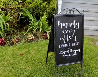 Large Rustic Chalkboard Easel