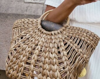Pre-order // straw handle bag // straw bag // straw basket // Rattan bag // boho bag // beach bag // Bali bag // summer bag // basket bag