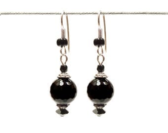 Chic Black Silver earrings