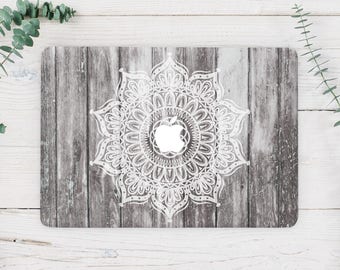 Wood Mandala Macbook Skin Macbook Pro 13 2016 Sticker Macbook Air 11 Decal Macbook Vinyl Skin Macbook 12 Decal Macbook Pro Retina 13 CA3040