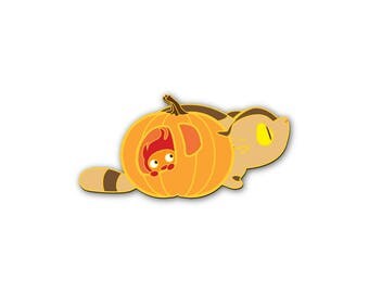 Pre-order ~ Catbus & Calcifer Enamel Pin | Lapel Pin | Ghibli Inspired