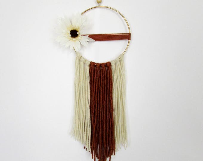 Mini Dreamcatcher | Modern Dreamcatcher | Fiber Wall Hanging | Handmade Wall Hanging | Woven Wall Art | Boho Tapestry | Modern Home Decor