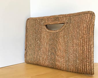 Vintage Woven Clutch, Woven Clutch, Vintage Clutch, Woven Bag, Vintage Purse, Straw Clutch, Straw Bag, Rattan Bag