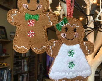 Sweet Felt Gingerbread Couple Gingerbread Family Our First
