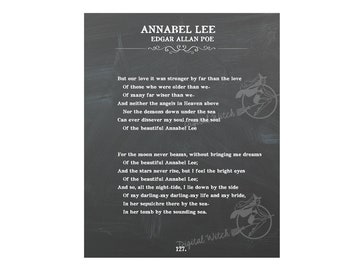 Annabel lee poem | Etsy