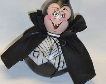 Halloween Dracula Gourd - Hand Painted Gourds