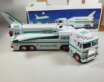 1999 Hess Toy Truck and Space Shuttle with Satellite Toy Vehicle Christmas Holiday