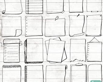 Bullet Journal Stencil - Hand Drawn Planner Boxes Clipart - Filofax Planner Clip Art - bullet journal Clipart - Bubble ClipArt - 103