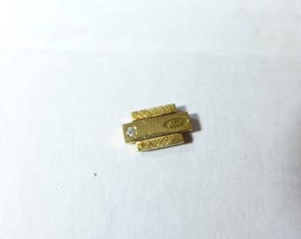 Ford 14k Gold & Diamond Jostens Tie Tack Service Award Lapel Pin Men's Jewelry