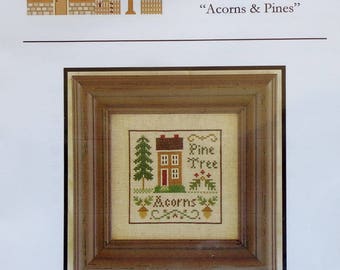 Cross Stitch Pattern | ACORNS & PINES | Little House Needleworks | Christmas Ornament | Diane Williams | Counted Cross Stitch Pattern
