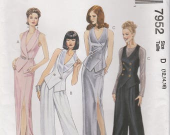 Double Breasted Vest, Pants & Long Skirt Pattern McCalls 7952 Sizes 12, 14, 16 Uncut