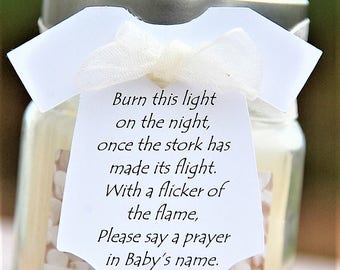 PRINTABLE - Burn this light Gift Tags ~ Baby Onesie Tags ~ Baby Shower Party Favors ~ 2.5