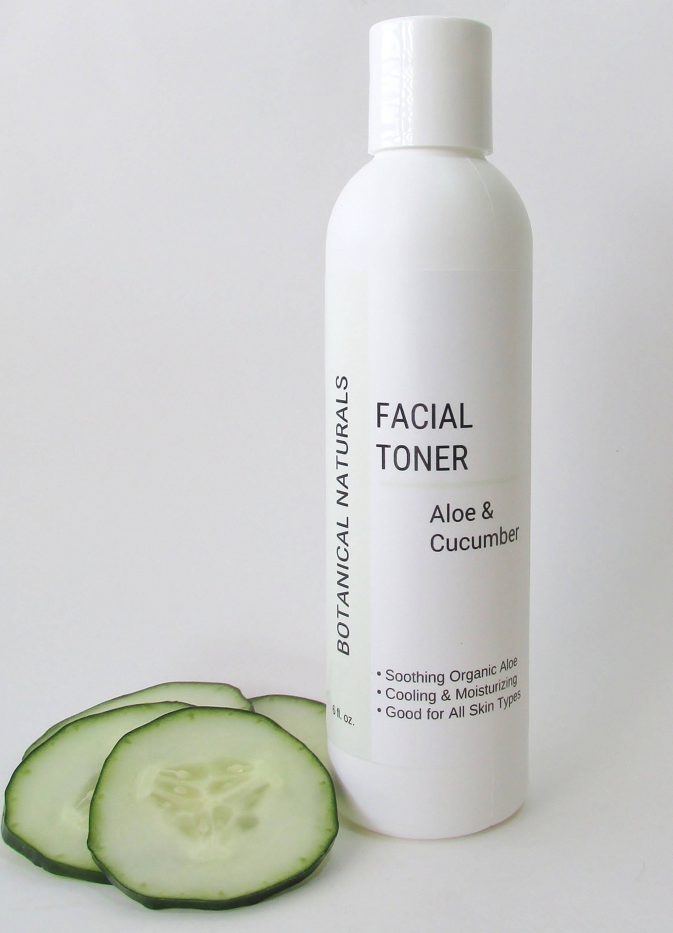 Cucumber Facial Toner Organic Aloe All Skin Types