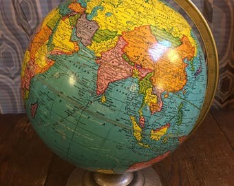 Vintage 12" Crams Universal Terrestrial Globe from 1950s