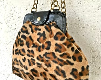 Leopard print petite shoulder bag