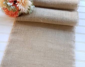 Natural Burlap Table Runner- Farmhouse Decor - Table Decor - Tablescape - Rustic Decor - Dining Room Decor - Country Wedding Decor - Woodsy