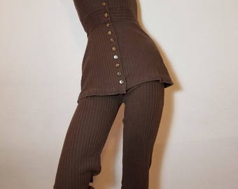 FREE SHIPPING 1970 Cotton BellBottoms Jumpsuit