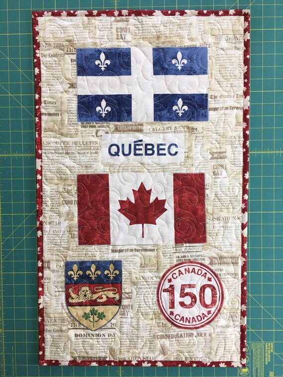 Quebec Quilt // Canada 150 // Canadiana // Wall Hanging
