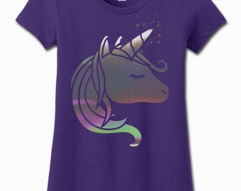 Girls unicorn shirt | Etsy