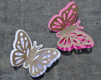 3d Butterflies 12 Pcs Glitter Butterfly Paper Party 3d Butterflies 12 Pcs Glitter Butterfly Paper Party