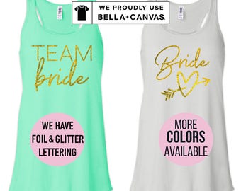Set of Team Bride, Bride Squad, Bachelorette Party Shirts, bridesmaid Shirts, Bachelorette Shirts, Bride Shirt, Bride to Be, Bride Squad
