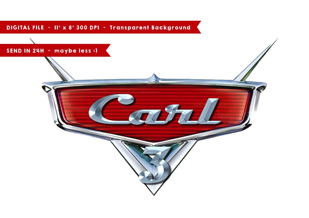 Download Logo Cars Disney with name 11x8 digital file
