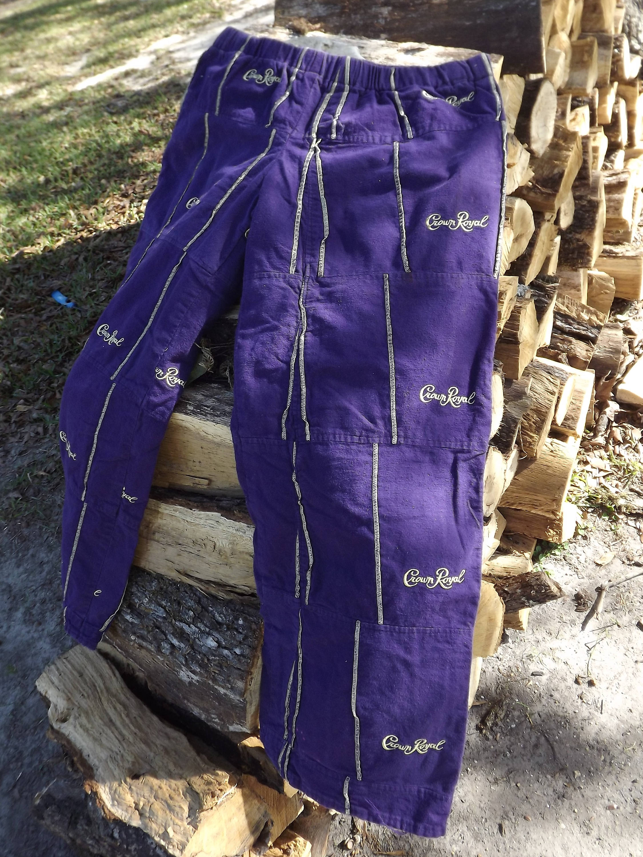 Crown Royal Bag Pants Mardi Gras Costume Crown Royal Lounge