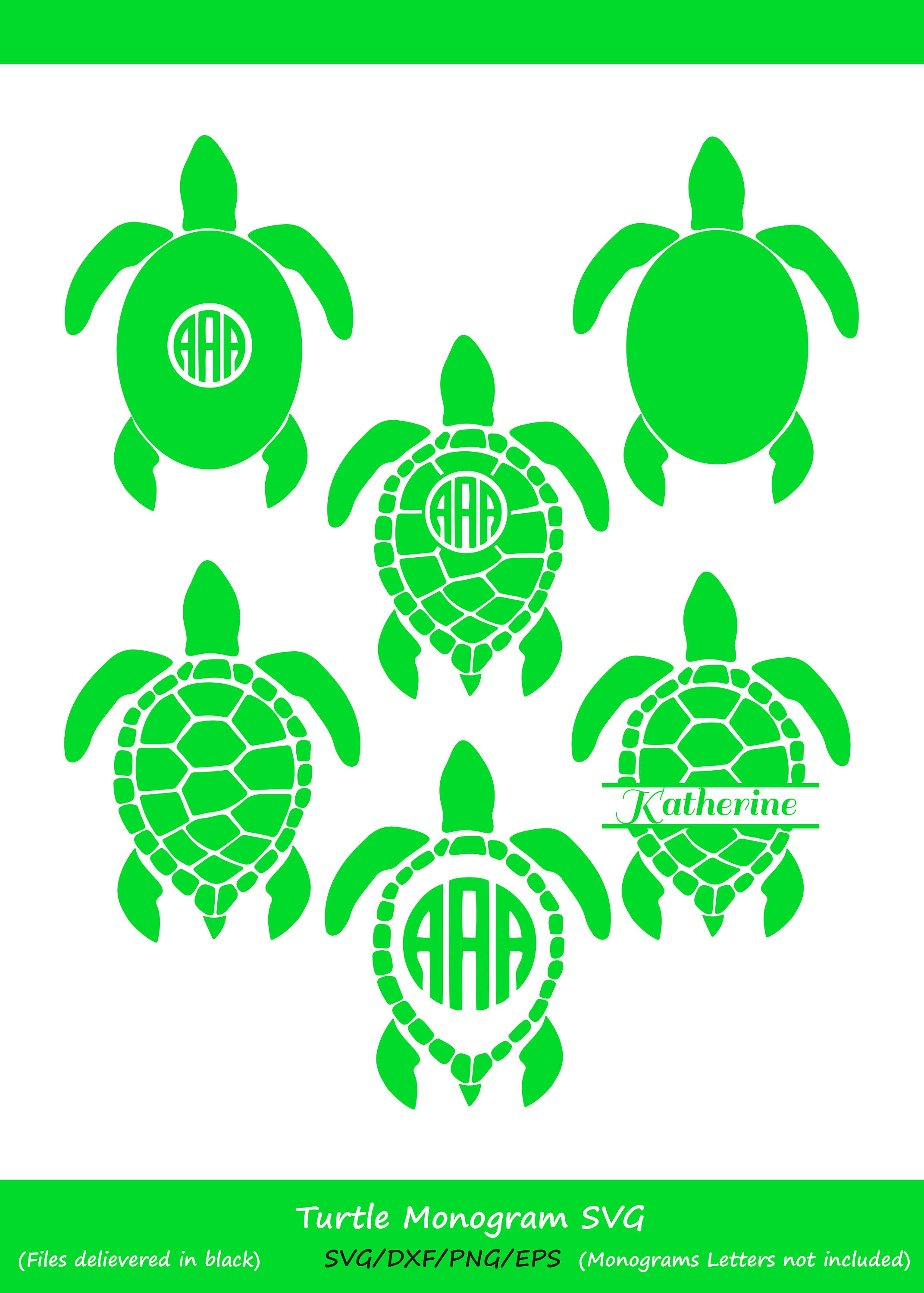 Download Sea Turtle Monogram SVG Sea Turtle SVG Sea Turtle Monogram