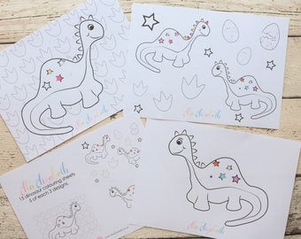 15 Dinosaur Colouring Sheets A5 | Party Activity