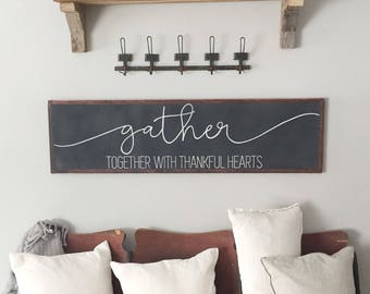 Gather Sign Large Dining Room Living Mantle Decor Gather Sign Large Dining Room Living Mantle Decor