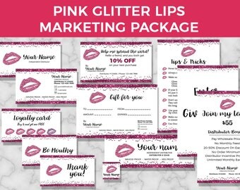 Lipsense Business Card Bundle, Lipsense Business Bundle, Lipsense Marketing Kit, Senegence Business Bundle, Lipsense Download, Red, Blue