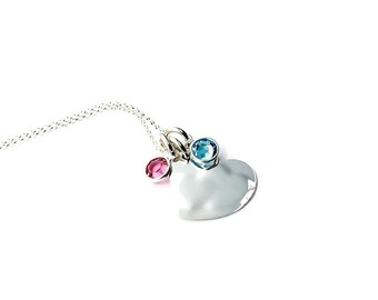 for|her|personalized girlfriend gift| Wedding Gift | Heart bridesmaid necklace |Gifts Women, Birthday-Gift-For-BFF, sis, friend, womens|gift