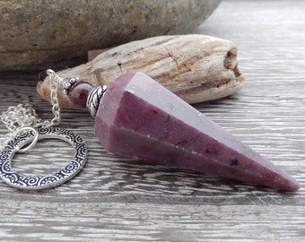Rare Ruby Pendulum, Divination, Dowsing Pendulum, Feng Shui, New Age, Healing, Energy Work, Metaphysical