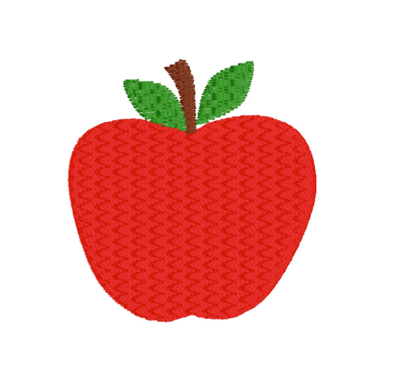 Apple embroidery design Mini apple embroidery file Vintage