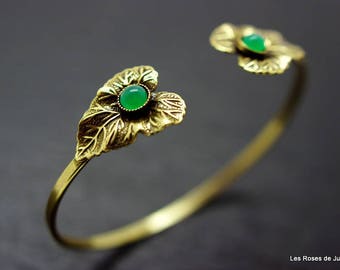 Art deco Bangle leaves