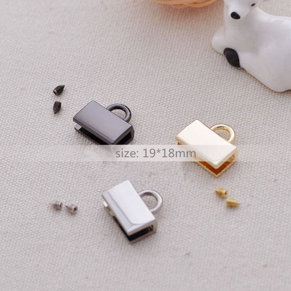 5pcs 19x18mm Metal Purse Leather Clip Screw D Rings, Handle Bag